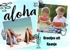 aloha in zomers blauw 